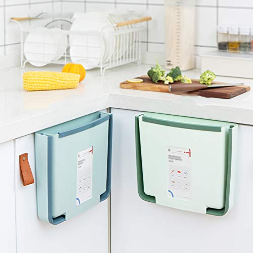 Caneca de basura plegable para cocina 9 litros blanca miniatura 7