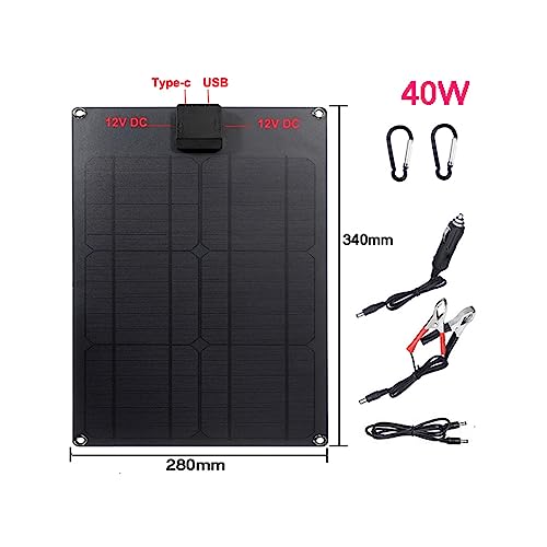 Cargador de teléfono celular para camping con panel solar portátil impermeable de 20W 8