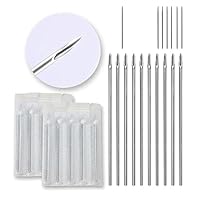 zalati Piercingnadeln, 10 Stück, Einweg-Körperpunktionsnadeln, Edelstahl, Einzelpaket mit Spone-Cover-Kugel für Ohr, Nase, Lippe, Nabelpiercing – 16 g