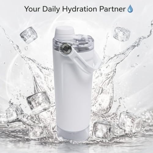 Image of Stainless Steel Leakproof Protein Shaker & Sports Bottle | White | 600ml