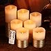 qinxiang Flameless Candles Flickering LED Candles Set of 7 (D:3