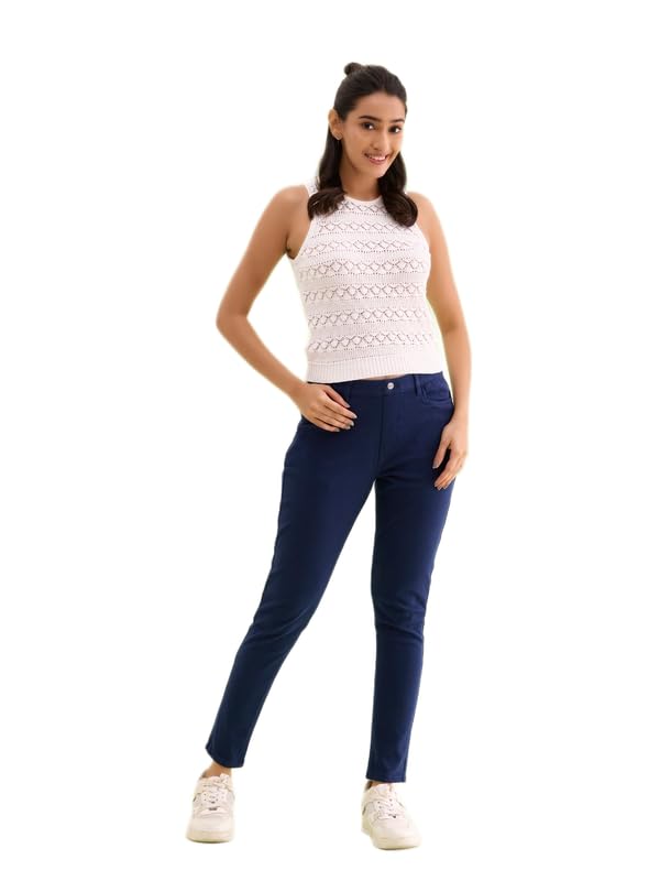 Image of GO COLORS Women Solid Super Stretch Warm Jeggings