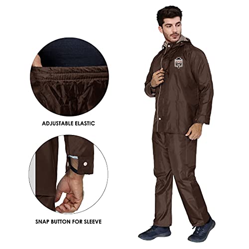 Image of Trustous Men's & Women's Waterproof Double Layer Reversible Raincoat with Pant 100% Water Proof with 4 Colour's and 6 Size (M to 4XL)