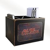 Fan Creations Ole Miss Rebels Distressed Team Logo Desktop Organizer with Color