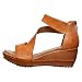 Antelope Women's Davi 39 Tan Leather Wedge Sandals