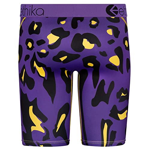 Ethika Men’s Boxer Brief, Knee Length, 4-Way Stretch Performance Underwear with Graphic Prints - BMR Wild3
