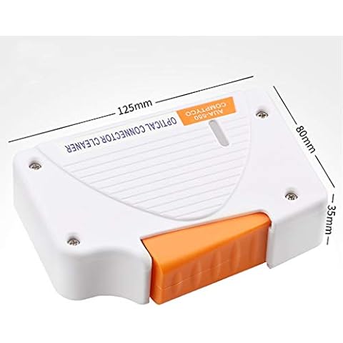 DAXGD Fiber Optic Connector Clean Box, Fiber End Face Cleaning Box for SC, FC, LC,Cleaner, D4, DIN (White) Cover