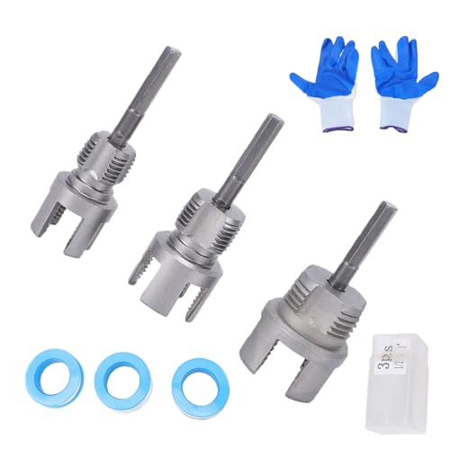 Fafeicy Outil D'enfilage de Tuyaux D'eau 1/2 Po 3/4 Po 1 pour Perceuse électrique Kit de Filetage de Tuyaux en PVC Ensemble de Robinets de en Acier allié pour Plombiers