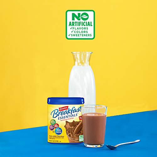 Carnation Breakfast Essentials Powder Drink Mix, Rich Milk Chocolate, 17.7 Ounce Jar (Pack of 6) (Packaging May Vary)