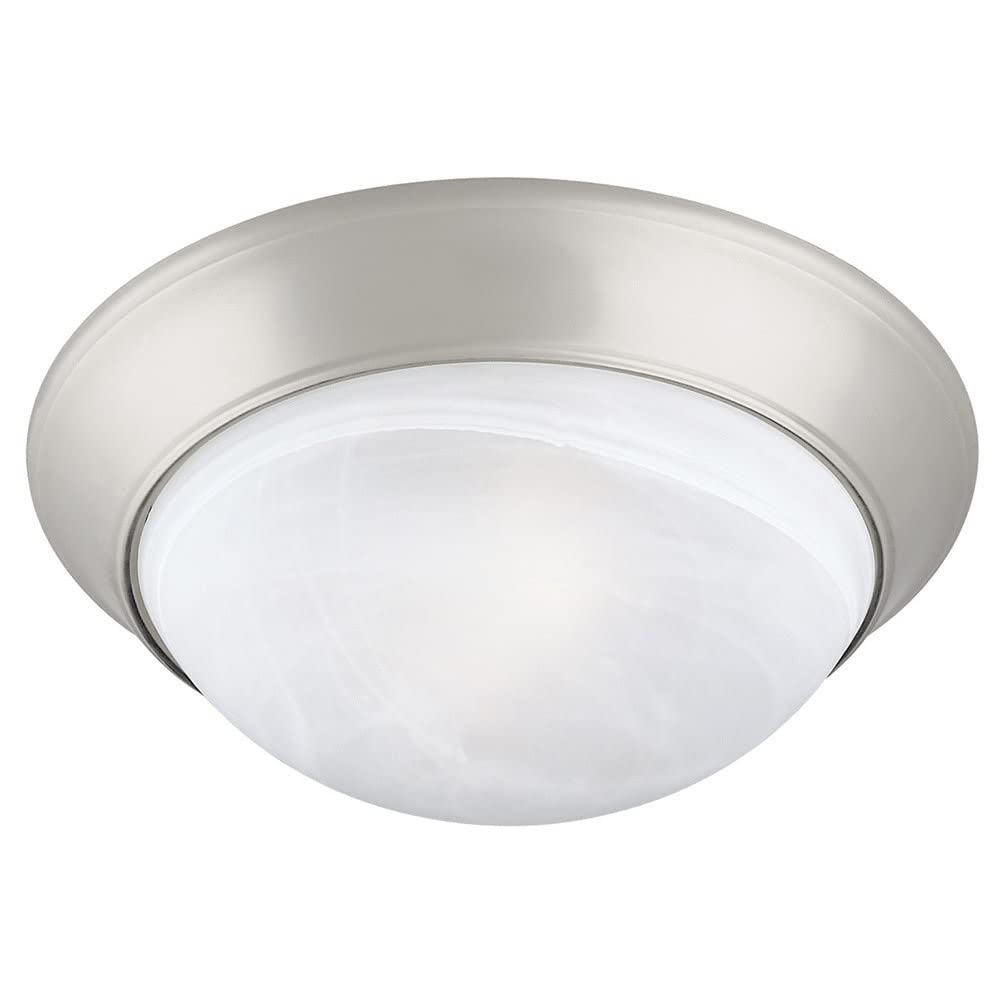 Design House 503201 2 Light Ceiling Light, Satin Nickel, 14"
