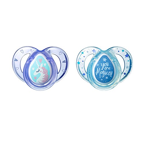Tommee Tippee Every Day Pacifiers, Symmetrical Design, BPA-Free Silicone - 6-18 Months, 2 Count