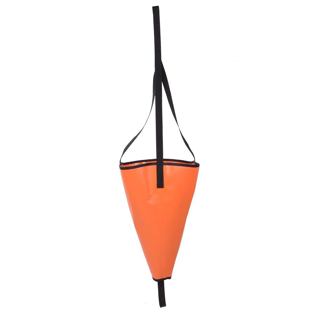 Alomejor Sea Anchor Drogue PVC Hochleistungs Treibbremse f¨¹r Kajak Kanu Bootsverlangsamung Orange Bootszubeh?r Maritime Sicherheit