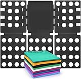 BoxLegend Faltbrett für T-Shirts & Kleidung, Strapazierfähiges Wäschefaltbrett aus Kunststoff, Schneller & Ordnungssparen, Schwarz