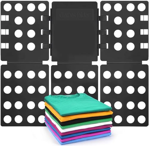 BoxLegend Faltbrett für T-Shirts & Kleidung, Strapazierfähiges Wäschefaltbrett aus Kunststoff, Schneller & Ordnungssparen, Schwarz