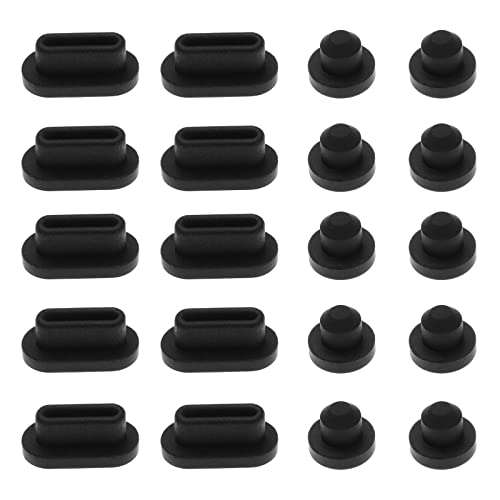 Bouchon anti-poussière type C en silicone noir de haute qualité pour PC