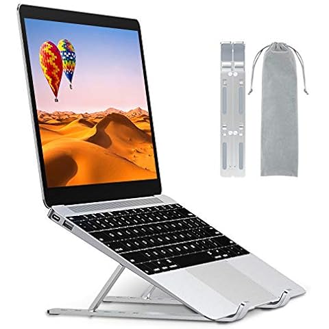 Babacom Laptop Stand, Aluminum Ventilated Macbook Stand, Ergonomic Adjustable Computer Stand, Lightweight Notebook Riser for MacBook Air Pro, Dell XPS, HP, Most 10-15.6” Laptops Tablet iPad Cover