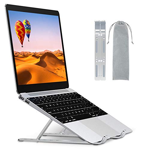 Babacom Soporte para portátil, soporte de enfriamiento ventilado de aluminio, soporte ergonómico y ajustable, más portátiles de 10 a 15.6 pulgadas, Tablet iPad Cover