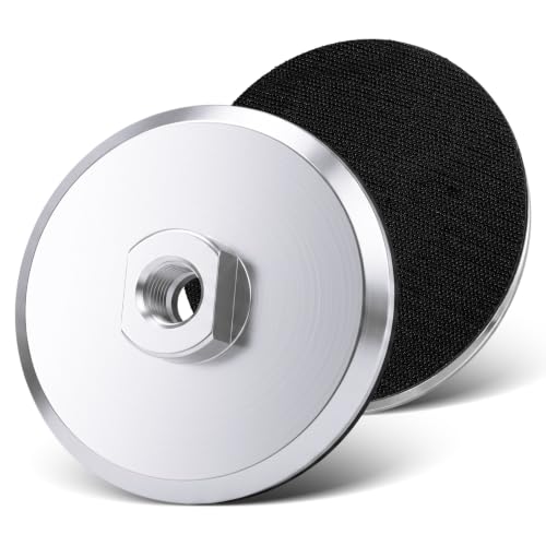 Hicarer 2 Pcs 4 Inch Heavy Duty Aluminum Backer Pad 5/8-11 Thread