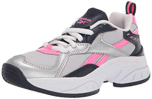 Reebok Rbk Xeona Girls,Silver Metallic/Collegiate Navy/Solar Pink,6.5 Little Kid #TOP23