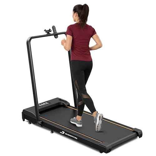 Image of Durafit91™ Dash 2.5HP Peak BLDC Motor Treadmill with Mobile Stand & Remote Control |100 kg User Capacity | 6 km/h Max Speed | LED Display with Foldable Under-Desk Design | Home Use
