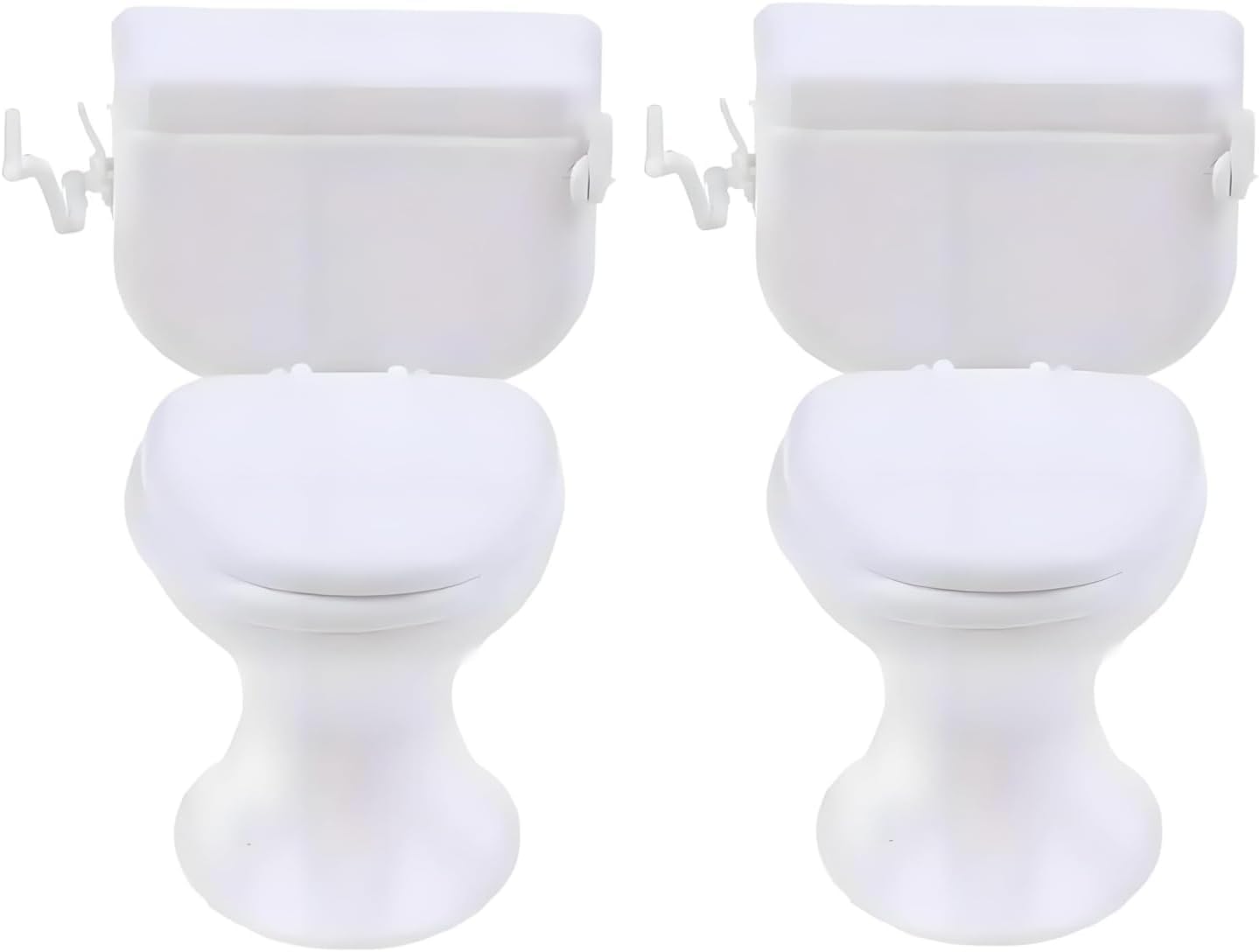 2Pcs 1:12 Scale Miniature Bathroom Toilet - Realistic Dollhouse Furniture for DIY Crafts, Dioramas and Architectural Models