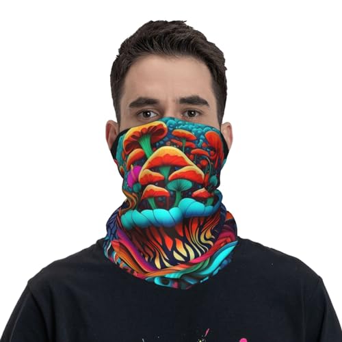 Bufanda pasamontañas colorida psicodélica de seta, banda para el cuello y cara para hombres y mujeres, ideal para motociclismo y ciclismo miniatura 2