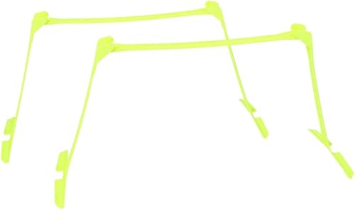 2 unidades de ayudas de entrenamiento de agilidad de fútbol amarillo ajustables obstaculiza el equipo de entrenamiento de fútbol mejorar la