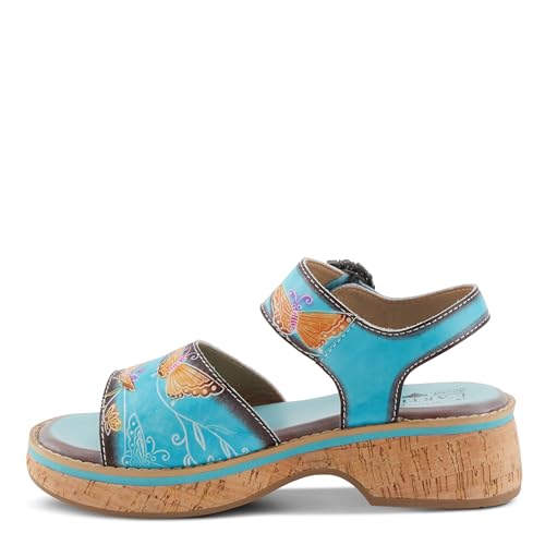 Spring Step L'Artiste Women's KENNA Hand-Painted Leather Sandals with Crystal Buckle3