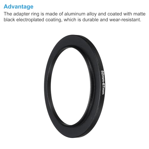 PATIKIL 52mm-67mm Metal Step Up Ring with Cleaning Cloth - Image 4
