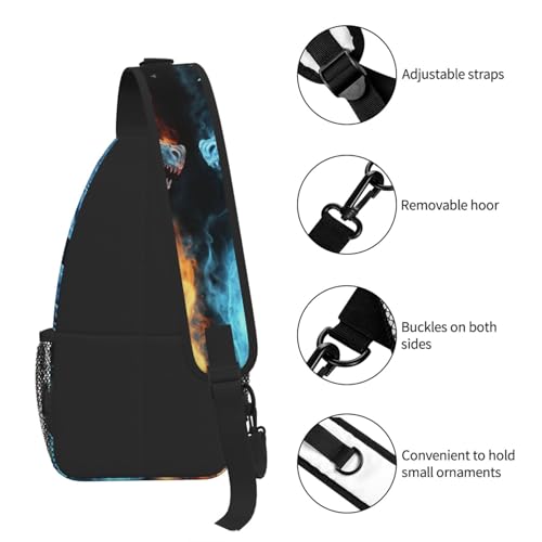 Bolso morral Ice and Fire Dragons para hombro y pecho miniatura 7