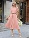 Zeagoo Polka Dot Dress for Women Midi Summer Dresses 2026 Short Sleeve Dress Casual Pleated Long Dresses Pleated Sundress, Pink Dot L