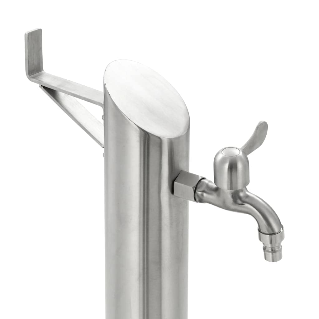 vidaXL Columna Agua para Jardín Acero Inoxidable Redonda 95 cm Fuente Patio