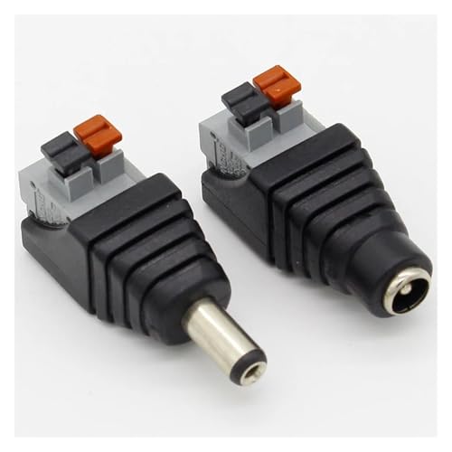 Connecteur CC 2,1 x 5,5 mm mâle femelle à bornier à vis pour bande LED 3528