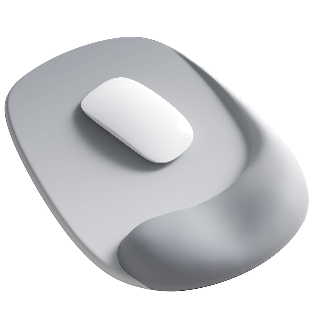 ErgoEase Ergonomic Mouse Pad with Gel Wrist Support - Premium Lycra Fabric, Non-Slip, Ideal for Laptop & Desktop, Office & Gaming，Desk Accessories (