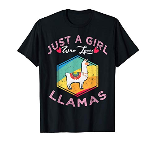 Llama Shirt Just A Girl Who Loves Llamas Lovers Gift Maglietta