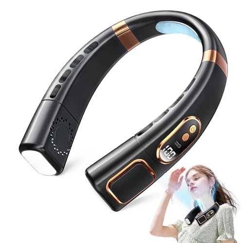 Ventilateur de cou avec plaque de refroidissement et écran LED rechargeable