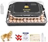 Sailnovo incubadora de 70 huevos, humidificación automática y control de temperatura | volteo automático y ovoscopio integrado con sistema de alerta, incubadora para huevos de pollo, pato y codorniz, ideal para laboratorio, escuela y granja 2