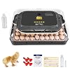 Sailnovo Incubators for Hatching Eggs 70 Egg Incubator with Auto Egg Turning & Auto Humidification, Temperature Control, Incubator for Chicken Duck Quail Eggs, Perfect for Lab School Farm, Gray&Yellow