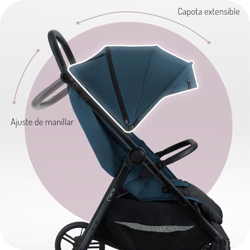 Miniatura 6 de Silla De Paseo Momi Clara A Partir De 6 Meses, Hasta 22 Kg De Peso Corporal, Arnés De Seguridad De 5 Puntos, Cubrepiernas, Portavasos, Cesta De Compra, Bolso, Mosquitera, Protector De Lluvia