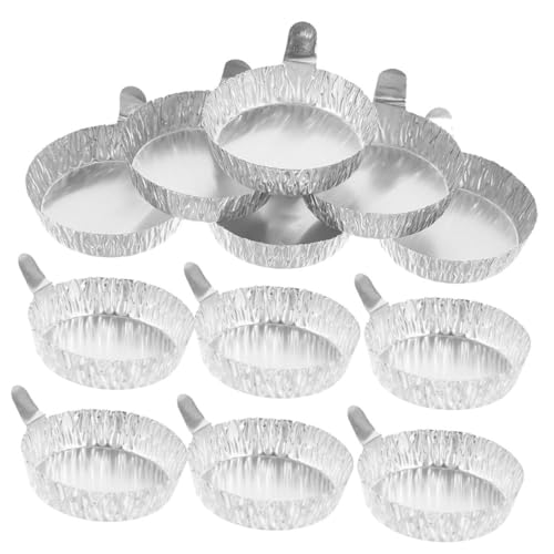 CIYODO 200 Pcs Laboratory Weighing Trays Silver Laboratory Weighing Pan Tray Small Weighing Dishes Aluminum Foil Small Weighing Plates