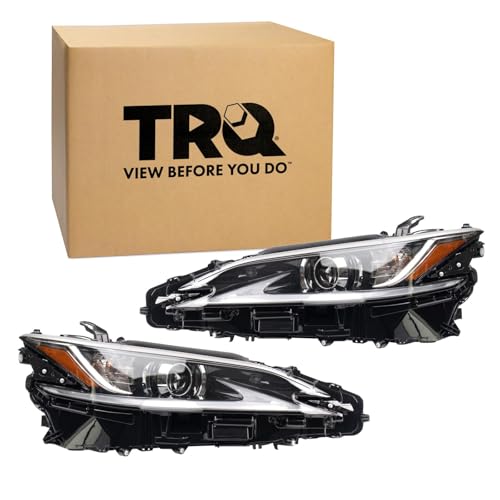 Image of TRQ Headlight Assembly Set Driver & Passenger Side LX2502183 LX2503183 Compatible with 2019-2021 Lexus ES350