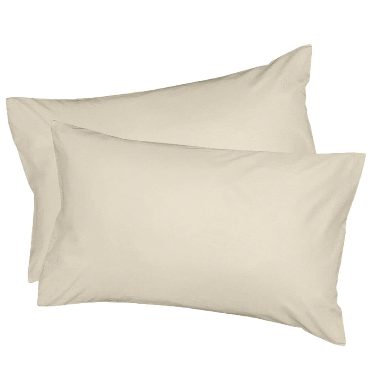1,2,3,4,5,6 Pair Poly-Cotton Pillowcases, Cream - Image 5