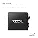 Recoil DI800.4 Full-Range Class-D 4-Channel Car Audio Amplifier, 1500 Watts, 2-4 Ohm Stable, Mosfet Power Supply, Bridgeable