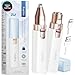Épilation du visage pour femme : appareil d'épilation électrique 2 en 1 pour menton, lèvre supérieure, pêche et tondeuse à sourcils rechargeable pour sourcils avec lumière (bleu)