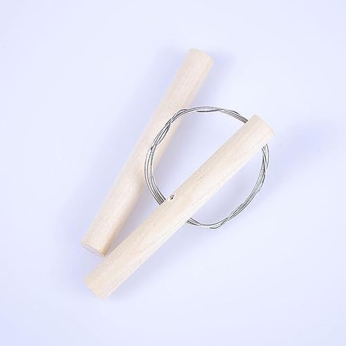 Miniatura 6 de EXCEART Cortador de arcilla de alambre con mango de madera, alambre de acero, herramienta de corte de arcilla de plastilina de queso, línea de