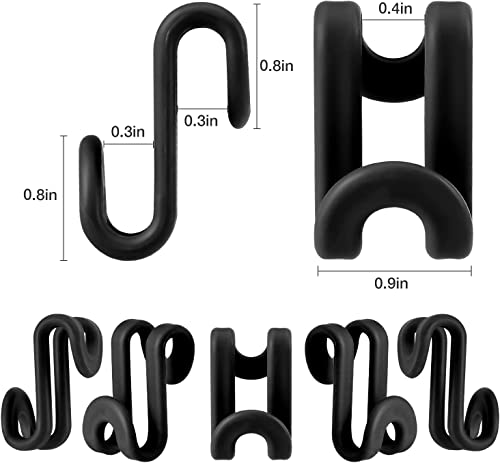 80 Pcs Black Clothes Hanger Connector Hooks， Plastic Mini Cascading Hooks Organizer For Stack Clothes Space Saving For Closet Heavy Duty, Black #TOP6