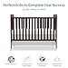 Goldzone 4 in 1 Convertible Baby Crib, Wooden Nursery Cribs Converts into Toddler Bed and Daybed, 3 Adjustable Base, Non-Toxic Finishes, Removable Wheels (Espresso)