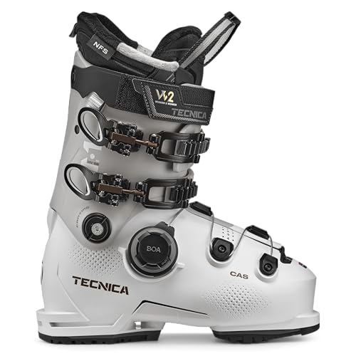 Tecnica Mach BOA HV 95 W All Mountain/Sport Performance Women's Downhill Ski Boot (Cold White, 23.5)