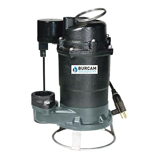 B BURCAM QUALITY PUMPS SINCE 1978 400700PZN 3/4HP Sewage Grinder Pump, Cast Iron