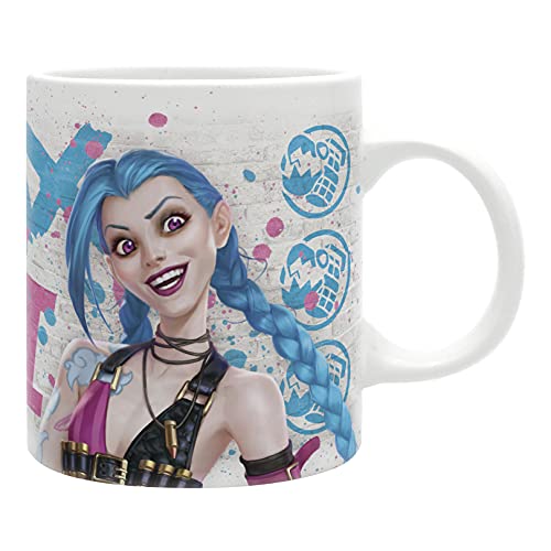ABYSTYLE League of Legends Vi vs. Jinx Ceramic Coffee Tea Mug 11 Oz. Online Video Game Drinkware Merch Gift